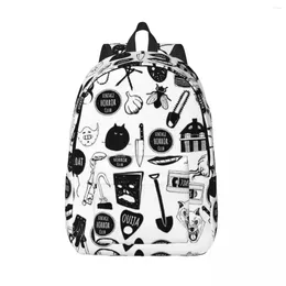 Backpack Vintage Horror Club Woman Small Backpacks Boys Girls Bookbag Casual Shoulder Bag Portability Travel Rucksack Students School