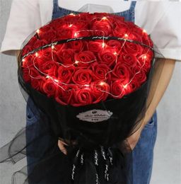 Rose Bouquet Birthday Courtesy Gift for Girlfriend and Girlfriend Simulation of Fake Flowers Soap Box Valentine039s Day T2009033234423