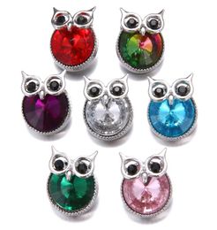 18MM Snaps Button Noosa Bracelet Jewelry Bangles Snap Button 18mm Buttons Full Diamond Animal Owl Cuff Link Chain Tennis Charm Bra4893196