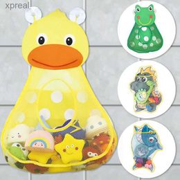 Bath Toys Baby shower toy cute duck frog net storage bag strong temptation cup baby shower game bag bathroom organizer water toy childrens giftWX