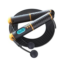 2-in-1 multifunctional sliding rope with digital counter professional ball bearing and anti slip handle jumping and calorie counting 240425