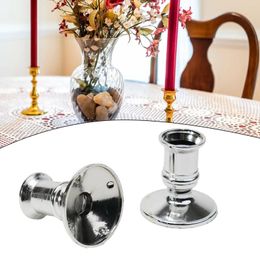 Candle Holders 2pc Traditional Shape Taper Standard Silver/Gold Candlestick Fashion Wedding Dinner Table Stand Home Decor