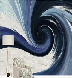 beautiful scenery wallpapers Blue storm tornado van Gogh spiral abstract starry sky background wall painting5057649