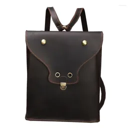 Backpack Men Women Designer Real Cow Leather Bag Fashion School Bags Multifunction Large Capacity Travel Backpacks Mochila