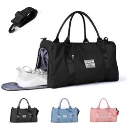 Travel Gym Duffel Bag with Shoes Compartment Wet Pocket For Plane Sport Swimming Yoga 240425