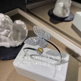 Designer Jewellery Luxury Graf Bracelet Pendant Necklace Radiant Three Dimensional Full Diamond Super Immortal Bow Female Yellow Diamond Colourful Treasure