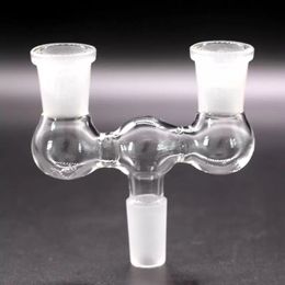 3 in 1 Glass Adapter Drop Down Adapter Reclaim Ash Catcher Smoking Accessories 10mm, 14mm, 18mm Bong Oil Rigs Adapters Lab Glassware Connector