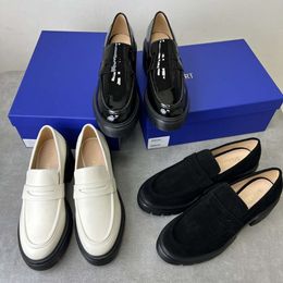 New Thick Sole Lefu Shoes for Women, Tall Small Single Shoes, Solid Color, British Style, Fashionable Versatile, Durable and Breathable