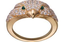 Luxury brand owl ring diamonds Top quality 18 K gilded rings brand design new selling diamond anniversary gift classic style europ9864562