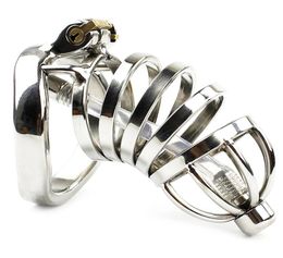 Stainless Steel Stealth Lock Male Device with Urethral Catheter Cock Cage virginity Belt Penis Ring2946103