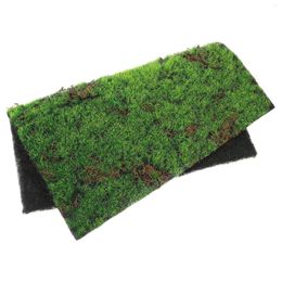 Decorative Flowers Simulated Moss Lawn Area Rugs Artificial Turf Fake Grass Carpet Mat Plastic Micro Scene Pad For Indoor Plants