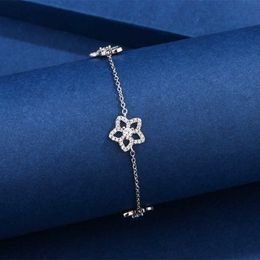 Designer Vanca Designer Jewellery Luxury Graf Bracelet Pendant Necklace Flower Bracelet Phantom Four Flower Full Diamond Butterfly Flower Female v Gold Hollow