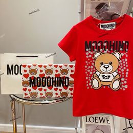 designer kids boys girls T-shirts oversize loose use t shirt t-shirt tee tops classic silicon letter streetwear children cotton Clothing high street Tees