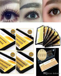 Fashion 10 Roots 60pcs Makeup Individual Cluster Eye Lashes Natural Long Soft Grafting Fake False Eyelashes9061548