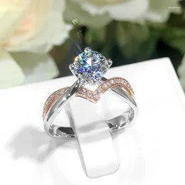 Cluster Rings KOFSAC Trendy For Women Fine Jewelry Separation Rose 925 Sterling Silver V- Crown Ring Lady Wedding Accessories Gift