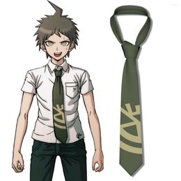 Bow Ties Silk 8cm Anime Super Danganronpa Hinata Hajime Neck Dangan Ronpa Cosplay Slim Necktie Personality Cravate Party Suit5613008