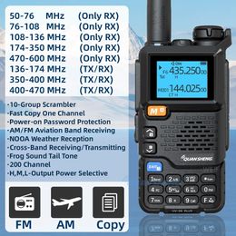 Quansheng UV 5R Plus Walkie Talkie Portable Am Fm Two Way Radio Commutator VHF Station K5 Receiver Ham Wireless Set Long Range 240430