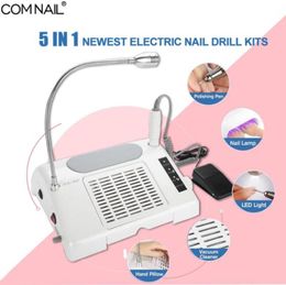 5 IN 1 Newest 96W UV LED Nail Lamp Dryer Vacuum Cleaner Manicure Machine Nail Drill Dust Collector Strong Power Art Tools1575680