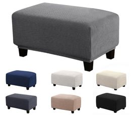 Rectangular Stool Cover Elastic Ottoman Footrest Slipcover for Home Sofa Protector 2111102377987