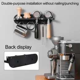 Kitchen Storage Practical Coffee Organiser Holder Wall-mounted Keep Neat No Drilling Maker Accessories Hanging Wall Shelf