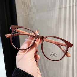 Sunglasses Frames TR90 Optical Glasses Frame Women Fashion Anti Blue Light Men Computer Goggles Retro Wood Grain Leg Square