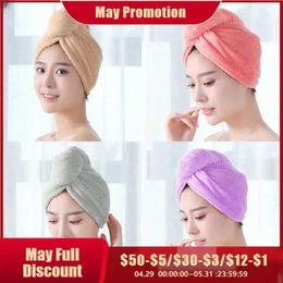 Towels Robes Womens towel adult bathroom absorbent quick drying bathtub thick shower long curly hair cap ultra-fine fiber Wisp dry hair towelL2404