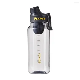 Water Bottles Transparent Drinking Cup Portable Anti-drop Plastic Sports Bottle Tea Partition Leak-proof Handheld