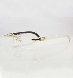 24% OFF 2023 Clear Eye Frames for Men Women Accessories Rimless Natural Buffalo Horn Gold Transparent Eyeglasses Frame2463914