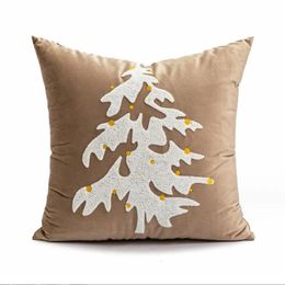 Christmas Pillow Holiday Decoration Love Model Room Bedroom Bedhead Plush Cushion Cover Pillow Case 240420