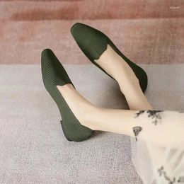 Casual Shoes Women Flat Breathable Non-slip Rubber Soles Fashion Soft And Lightweight Square Spring Autumn 2024 Au