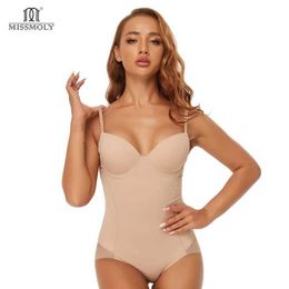 Women's Shapers Bodysuit Shapewear Ultra Light Body Shaper Briefer Breast Support Padded Shapewear Corset Waist Slimming Underwear Butt Lifter Y240429