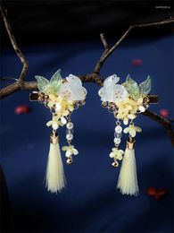 Hair Accessories 1 Pair Girls' Ancient Style Headdress Hanfu Hairpin Tassel Side Clip Handmade Gift