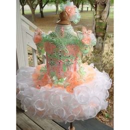 Pageant Blingbling Dresses Princess Cupcake Flower Ball Glows Stems Puff Kirt Girls Dresses For Party