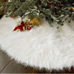 3148 Inch Christmas Tree Plush Skirt Decoration for Merry Christmas Party Faux Fur Christmas Tree Skirt Decorations6004898