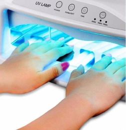 2 Hand 54W UV Lamp Nail Dryer With Fan And Timer Electric Machine For Curing Nail Gel Art Tool UV Lamp For Nails1663572
