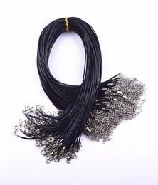 20 Pcslot Real Handmade Leather Adjustable Braided Rope Necklaces Pendant Charms Findings Lobster Clasp String Cord 2 mm4464193