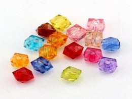 Mix Color Acrylic Transparent Faceted Square Spacer beads 7MM For Jewelry Making Bracelet Necklace DIY Accessories 500Pcs4186942