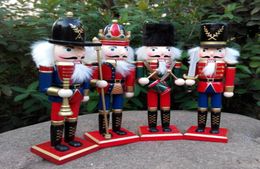 1pcs 30cm Handpainted Wooden Nutcracker Figurines Christmas Ornaments Dolls For Friends and Kids Home Decoration Accessories7764537