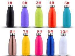 Cola Shaped water bottle Vacuum Insulated Travel Water Bottle Double Walled Stainless Steel coke shape Outdoor Water Bottle KKA2157467211