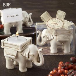 Decorative Figurines BUF Resin Elephant Statue For Home Decor Creative Animal Candle Holder Desktop Decoration Crafts Ornaments