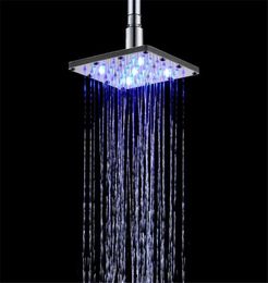Bathroom Shower Heads Head ABS Square 6 Inch LED Colourful Selfdiscoloration Top Spray L04096670340