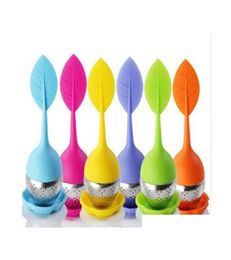Leaf Tea Infuser With Food Grade Silicone 7 Colours Top Quality Stainless Steel Tea Strainers Oy0Qo5904678