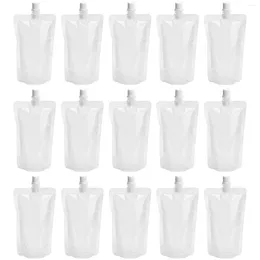 Take Out Containers 50 Pcs Decanter Travel Liquid Container Screw Top Flask Bag Pouch Drinking