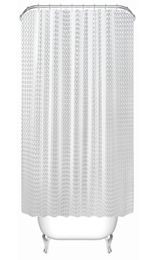 Plastic PEVA 3d Waterproof Shower Curtain Transparent White Clear Bathroom Curtain Luxury Bath Curtain with 12pcs Hooks8787656