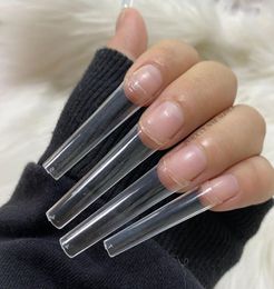 500pcs XXL Coffin Nail Tips No C Curve Straight Square Half Cover Long False Nails Acrylic Tool7482694