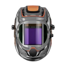 ANDELI Auto Darkening Welding Helmet with Side View Panoramic 180 Large Viewing True Colour Solar Powered Welding Mask 240422