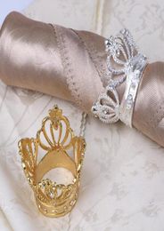 Crown Napkin Ring Metal Crown Shape with Imitation Diamond Napkin Holder for Home Wedding Table Decoration8216686
