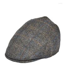 Berets Botvela Wool Ivy Cap Herringbone Flat Caps Tweed Scally Hat Bunnet Paddy Dai Cheesecutter Sboy Driving HatsBerets3072425