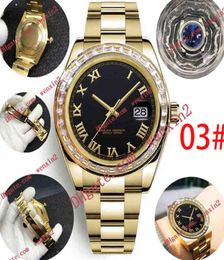 Rectangular diamond mens watch roman numerals Mechanica automatic 41mm yster bracelet Stainless steel bezel waterproof sports Styl7215765