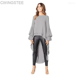 Women's Blouses Fashion High Quality Girl's Blouse Lantern Sleeve Casual Top Swallow Tail Islamism For Muslim Women Many Colors